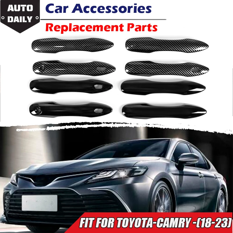 

4pcs/Set Car Door Side Handle Cover Trims Sticker Scratch Protector Car Exterior Accessories Fit For Toyota Camry XV70 2017-2022