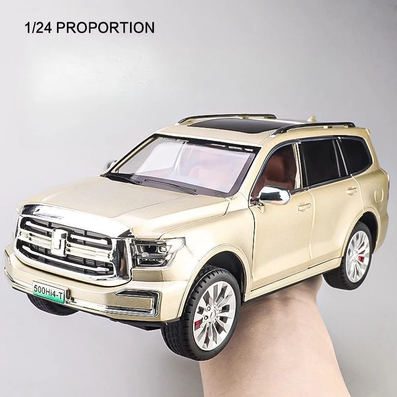1:24 scale tank 500 hi4 t offroad suv alloy diecast model car multiple doors open pull back light sound kids boys toy gift