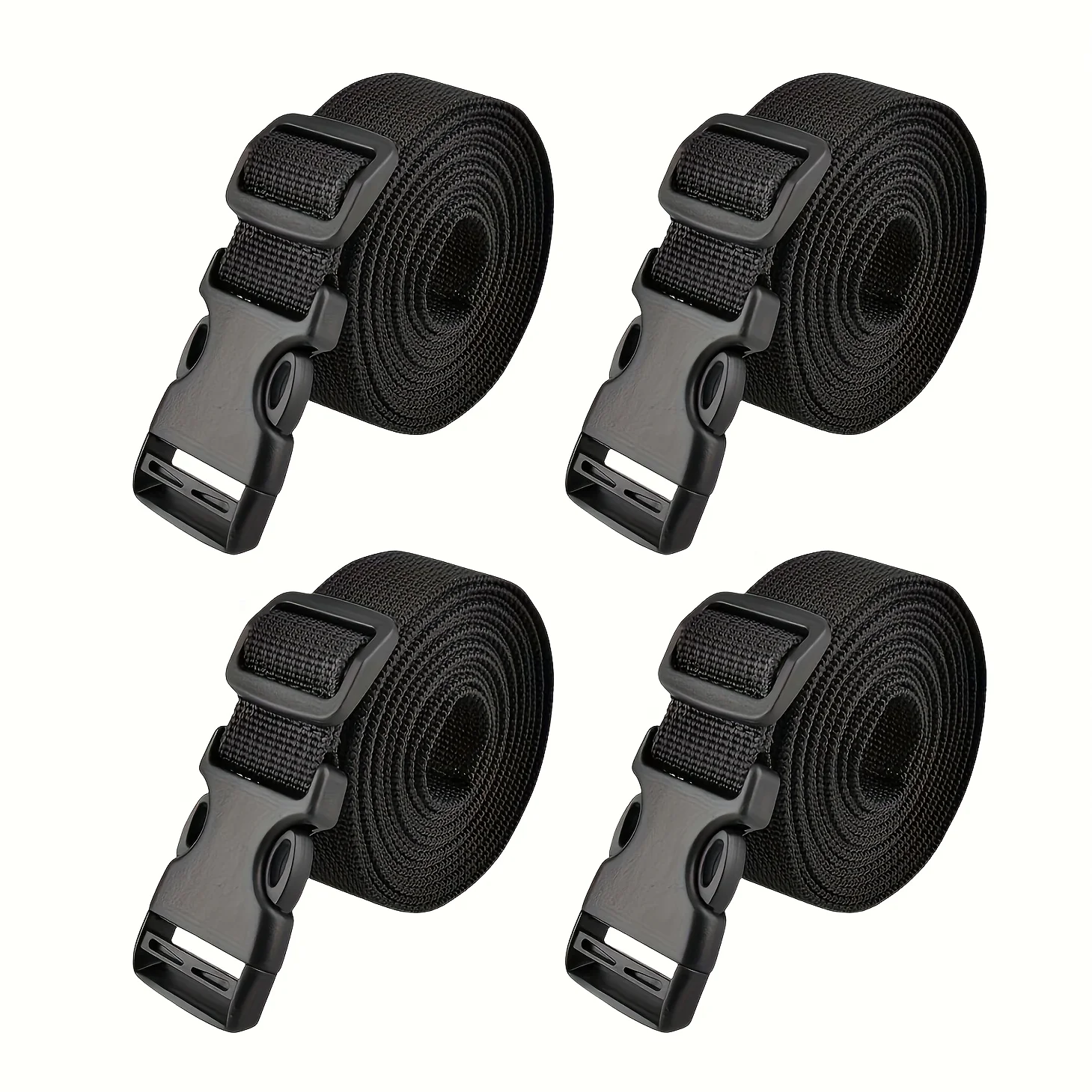 Sangles en nylon robustes avec boucles à dégagement rapide, sangles réglables pour bagages, sangles de fixation pour vélo, sangles résistantes à l'usure, 4 pièces