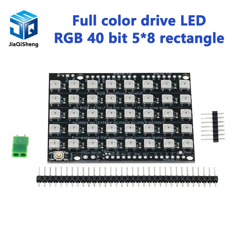 Full color drive LED RGB 40 bit 5*8 rectangular WS2812 light board