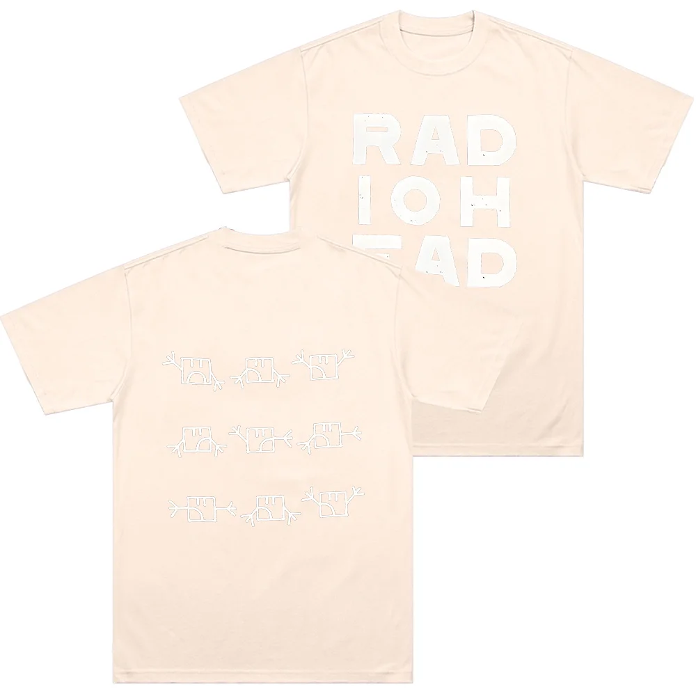 Radiohead Semaphore T-Shirt Alternative Rock Band Baumwolle Lange Kurze Ärmel Herren Oberteil Kleidung Damen Herren Vintage Casual T-Shirts – Detail 5