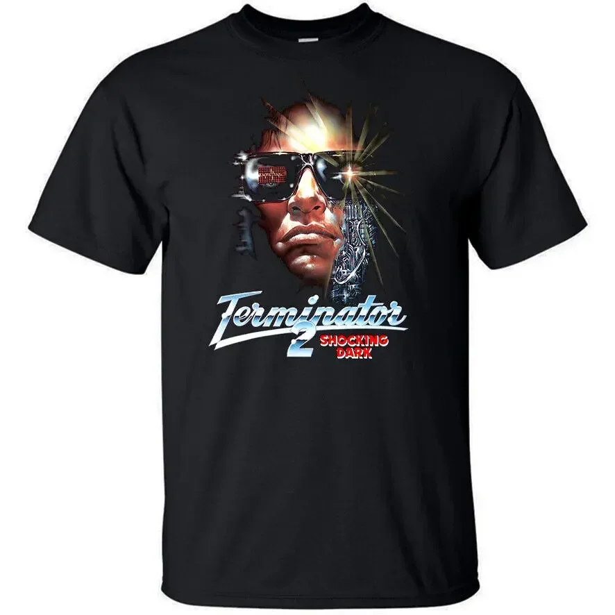 

TERMINATOR II 2 SHOCKING DARK T SHIRT black 100% Cotton all sizes S-5XL