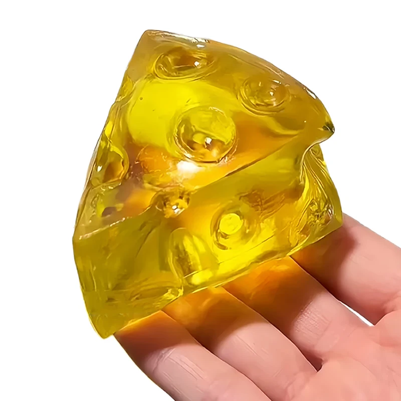 Honig-Käse Squishy Fidget-Spielzeug Superweicher Mochi-Käse Langsam Zurückfedernder Quetsch-Stressball Anti-Stress Sensorisches Spielzeug für Erwachsene