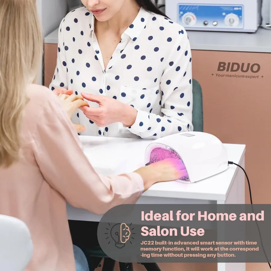 업그레이드된 전문가용 충전식 UV LED 네일 램프 (4가지 타이머 설정 및 긴 배터리 수명, 빠른 건조 및 전기 도금 기능 포함)