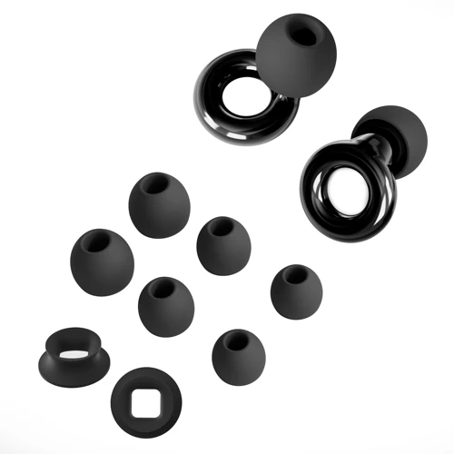 Tapones para los oídos de cobertura adicional HUAK Mute: reutilizables, 8 puntas XS/S/M/L para conciertos, festivales, músicos y DJ