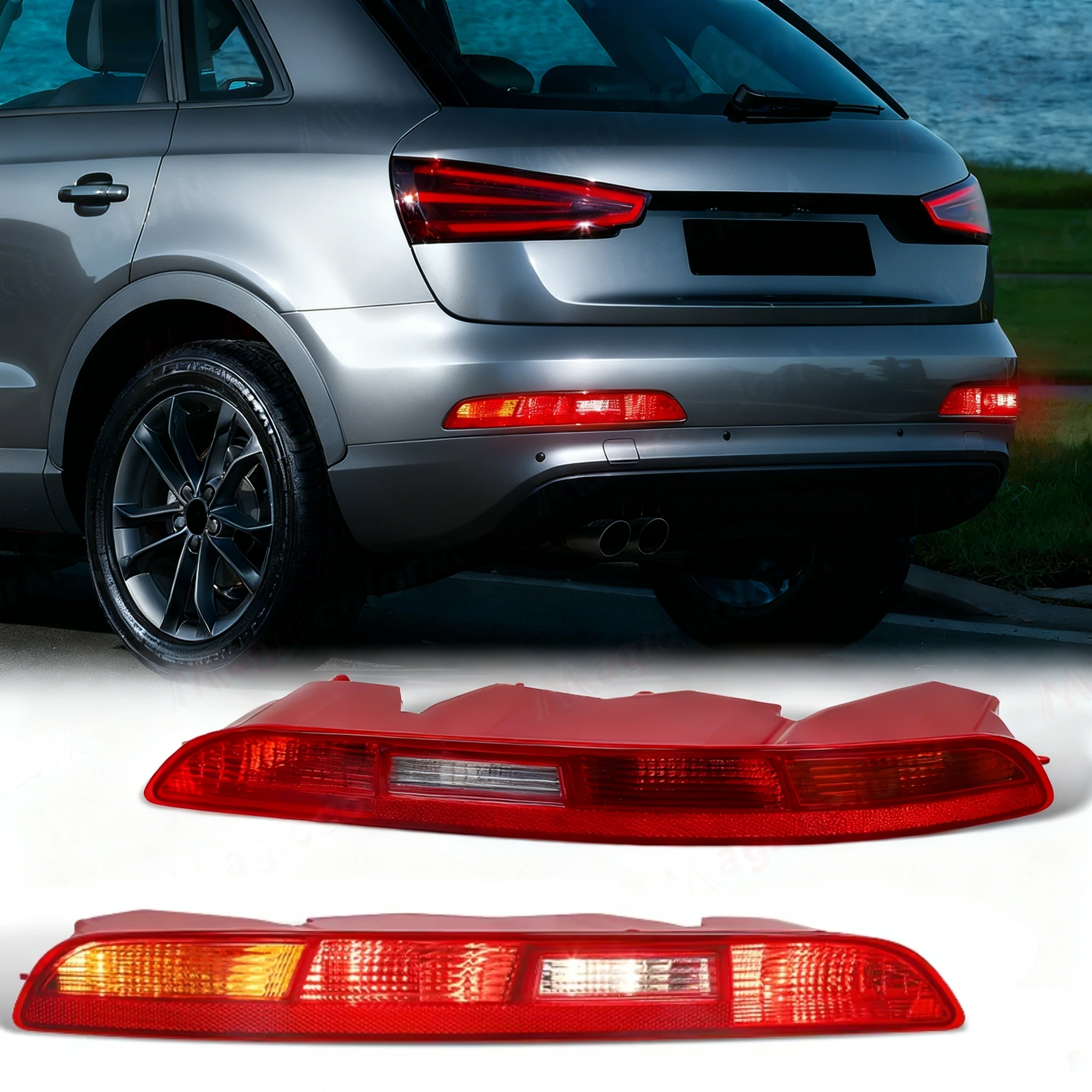 

Задний бампер для Audi Q3 2011 2012 2013 2014 2015-2018 стоп-сигнал версии ЕС отражатель стоп-сигнал 8UD945095