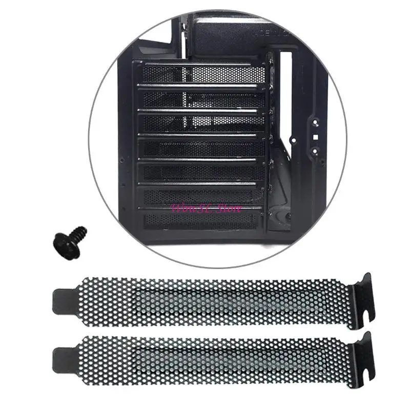 

5pcs PCI Cover Cover Dust Filter Blanking Plate Hard Steel с винтами для ПК HX5E