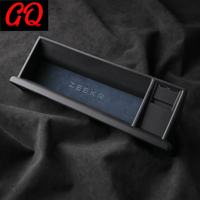 Per Zeekr X 2023 ETC Scatola di immagazzinaggio Dietro lo schermo di controllo centrale Schermo di navigazione Stoccaggio Alcantara Accessori interni per auto