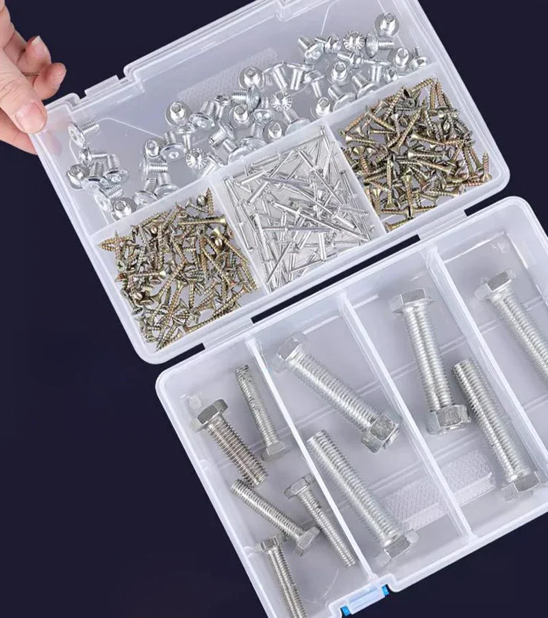 Professional Plastic Tool Box for Garage Organizer Storage Suitcase for Electronic Components Jewelry Screw Containers