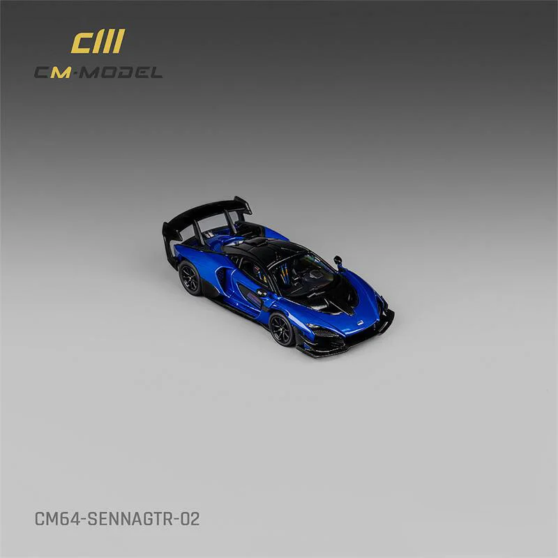 **Pre-Order** CM MODEL 1:64 Senna GTR Metallic blue Diecast Model Car