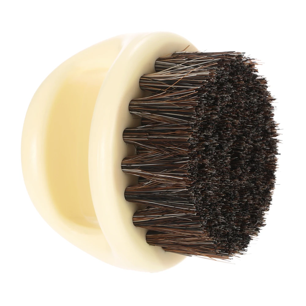 1 Pcs Boar Bristle Men\'s Shaving Brush Portable Barber Ring Beard Brush For Facial Beard Cleaning Mustache Tools Beard Brush