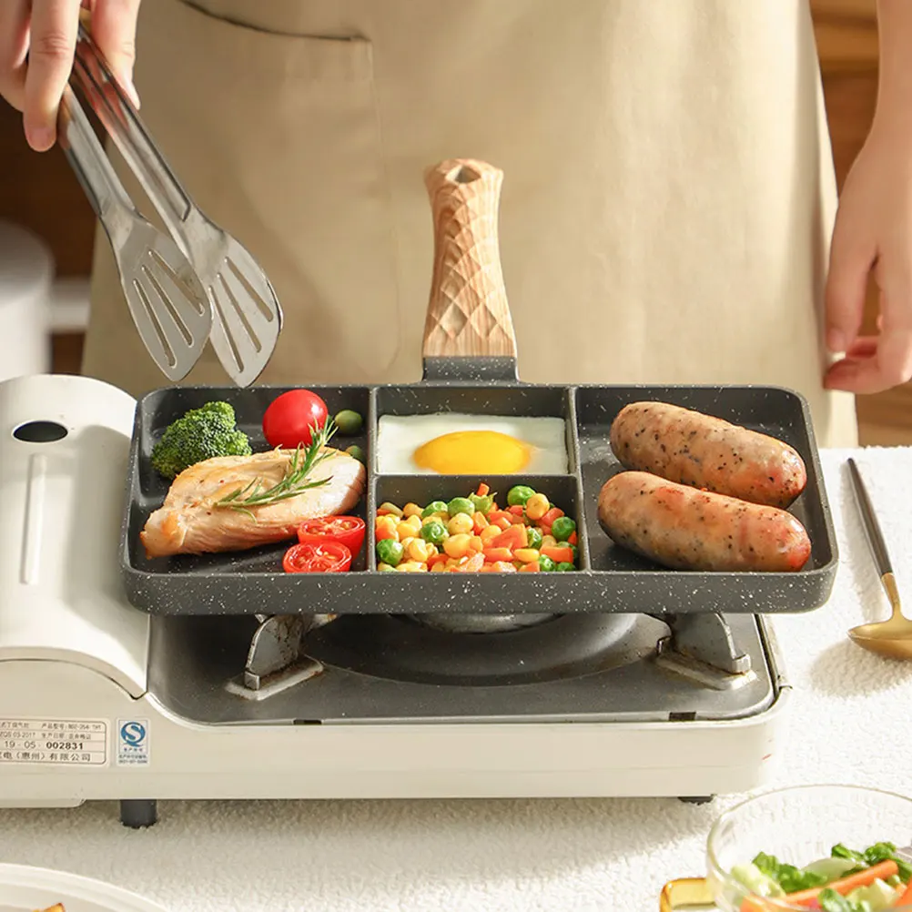 

Nonstick Omelet Breakfast Egg Frying Kitchen Pans Aluminum Alloy Handle Kitchen Pan Easy Clean Multifunctional