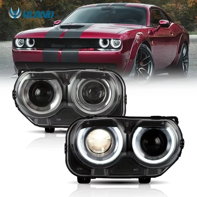 Suitable For Dodge Challenger SXT 15-24 LED Front Head Lamp Assembly, High Brightness Lighting Improves Night Driving Visibility