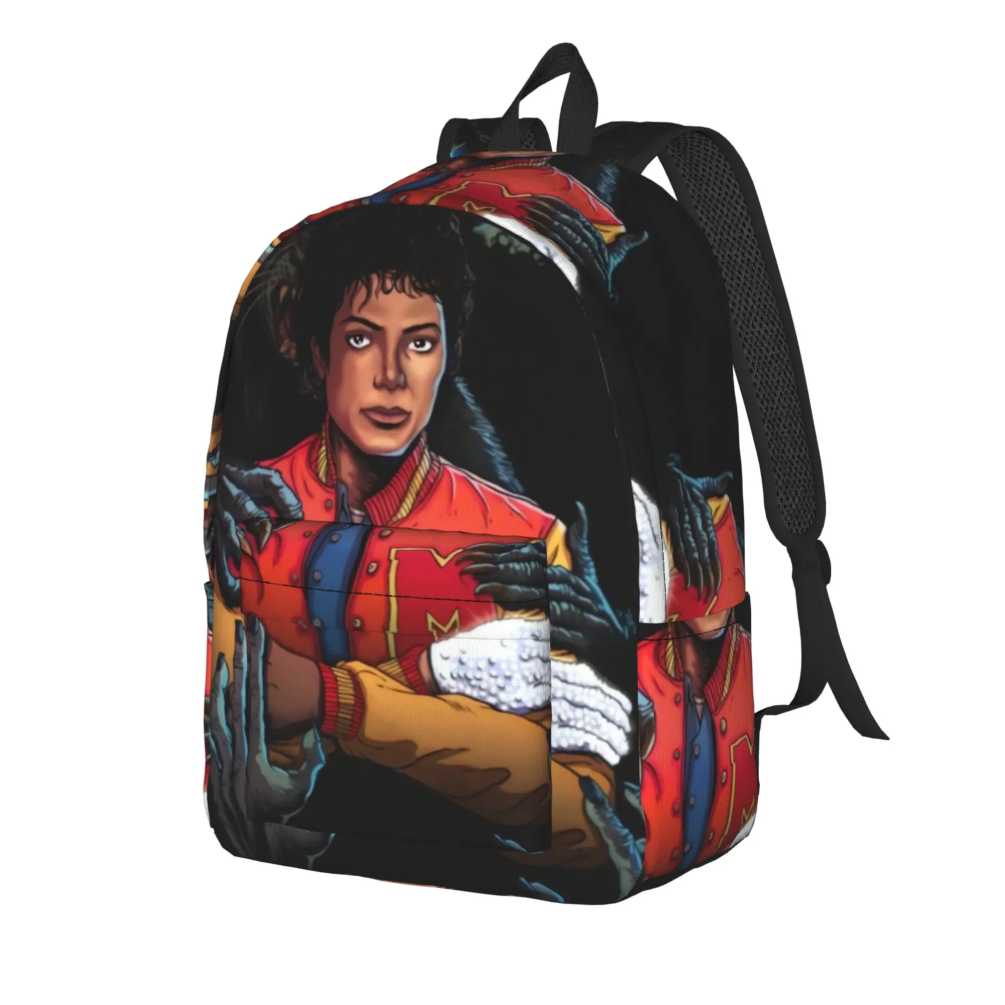 Michael Jacksons Musical Movie 2026 Backpack Girl  Pattern Backpacks Polyester Cool High School Bags Outdoor Colorful Rucksack