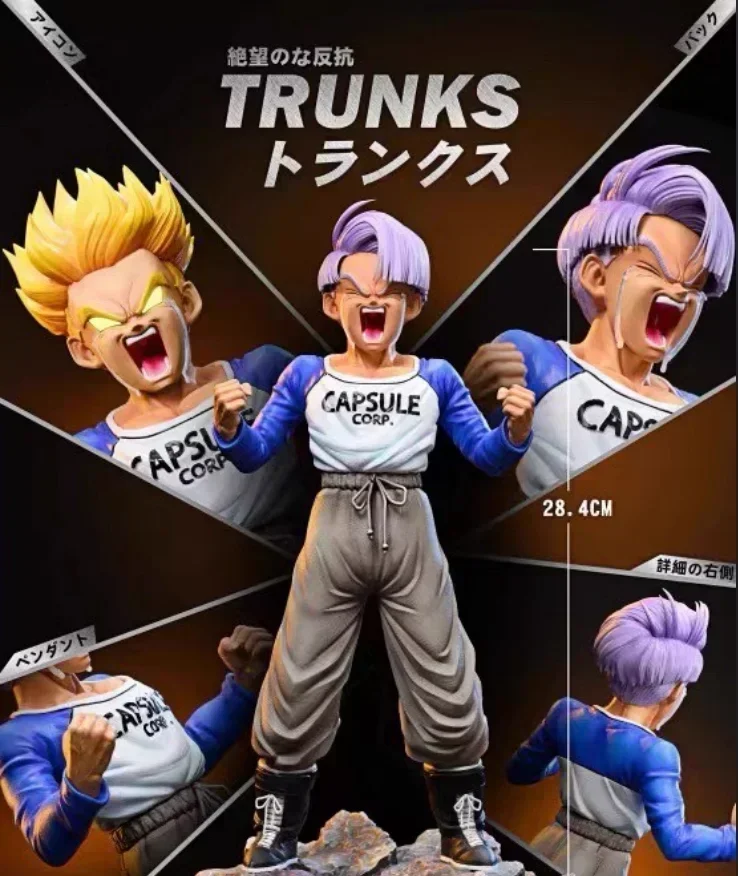 Dragon Ball Z Figurka Trunks Figurki Super Saiyan Trunks Model Wymienna Głowa Statuetka Pvc Lalka Ozdoba Biurko Urodziny Chłopcy Prezenty