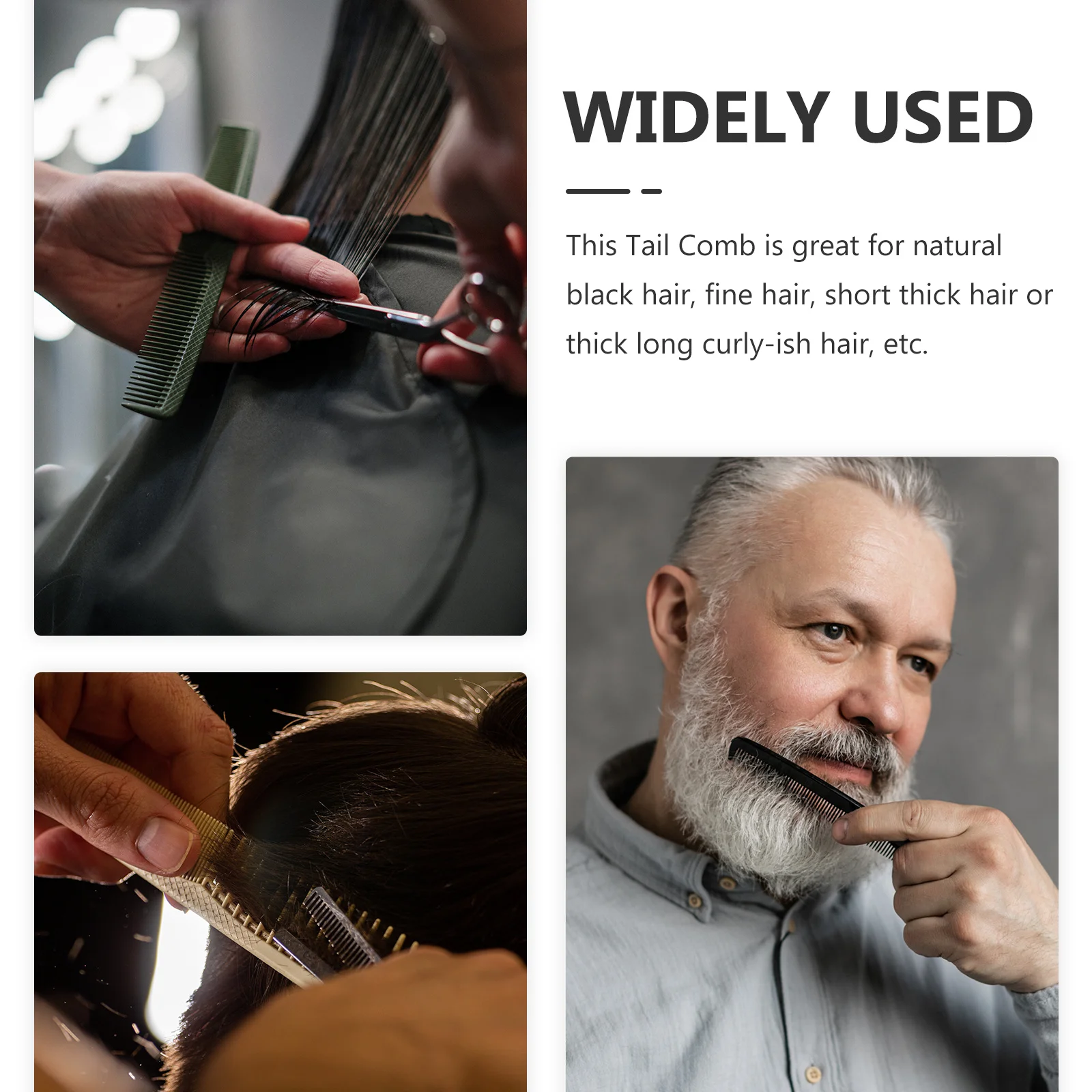 

4 шт., антистатическая расческа для укладки волос, набор расчесок с пробором для влажной и сухой стрижки волос, окрашивания, парикмахерской, салона, домашнего использования