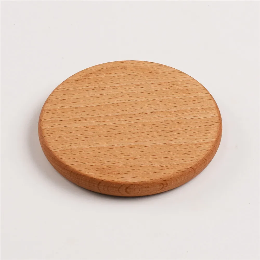 1PCS Wooden Coaster Tea Coffee Cup Pad Walnut Durable Heat Resistant Round Bowl Teapot Mat Home Wood Placemats Decor Coasters