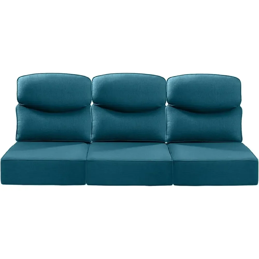 Luxury 22x24/22x25 6-Inch Smile Outdoor Soa Cushions Set o 3 - Comy Deep Seat Patio urniture Cushions or Wicker Dining Chair Lov