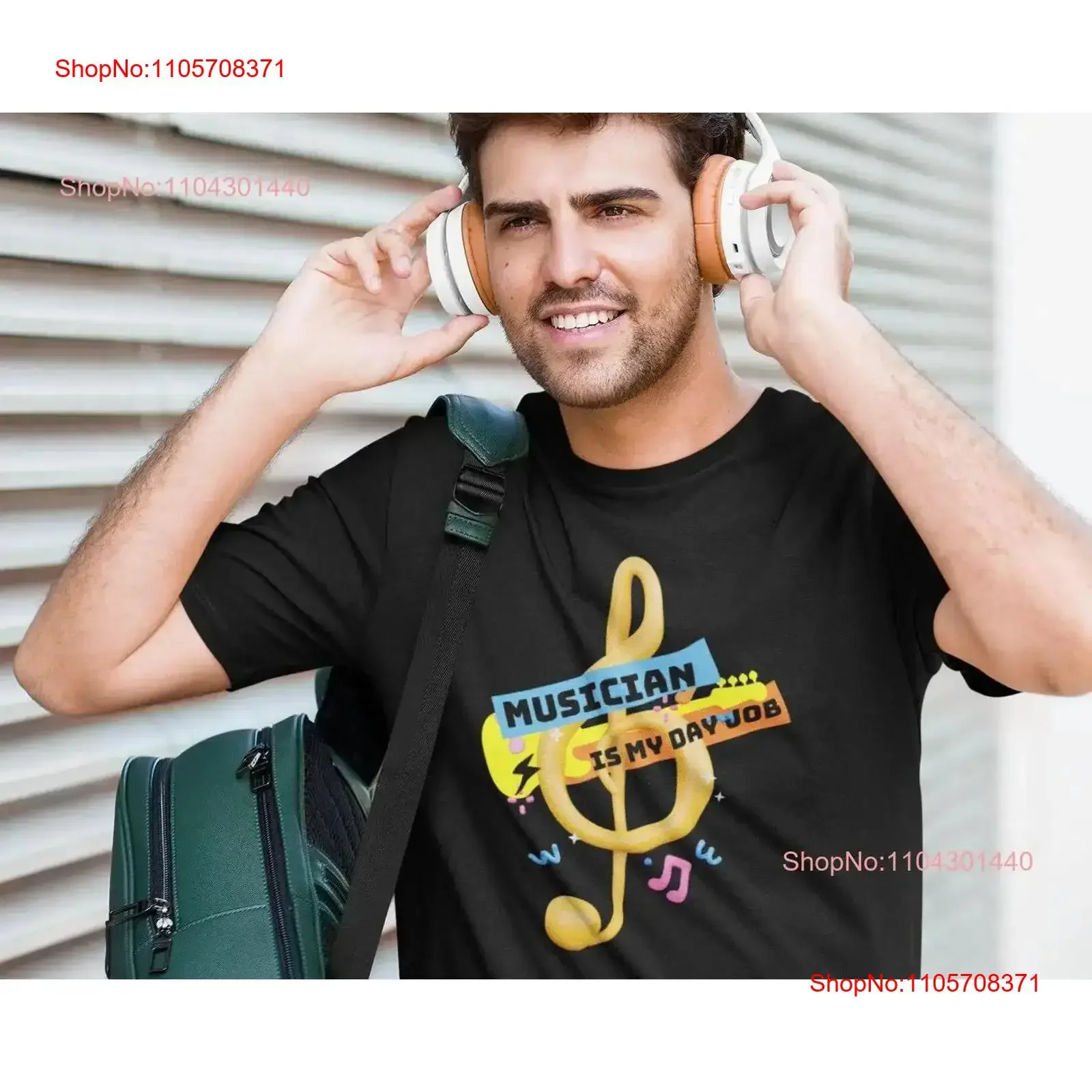 Music T Shirt Musicians Day Job Is A Musician For s Guitar Player Band vintage Washed Top For Everyday Wear Stylish