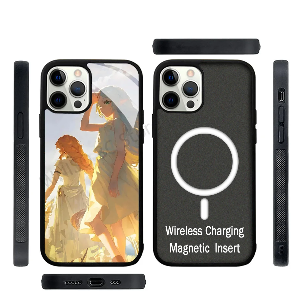 

Anime Sousou No Frieren Phone Case Strong Magnetic For IPhone 15 14 13 Pro Max 11 12 Mini For Magsafe