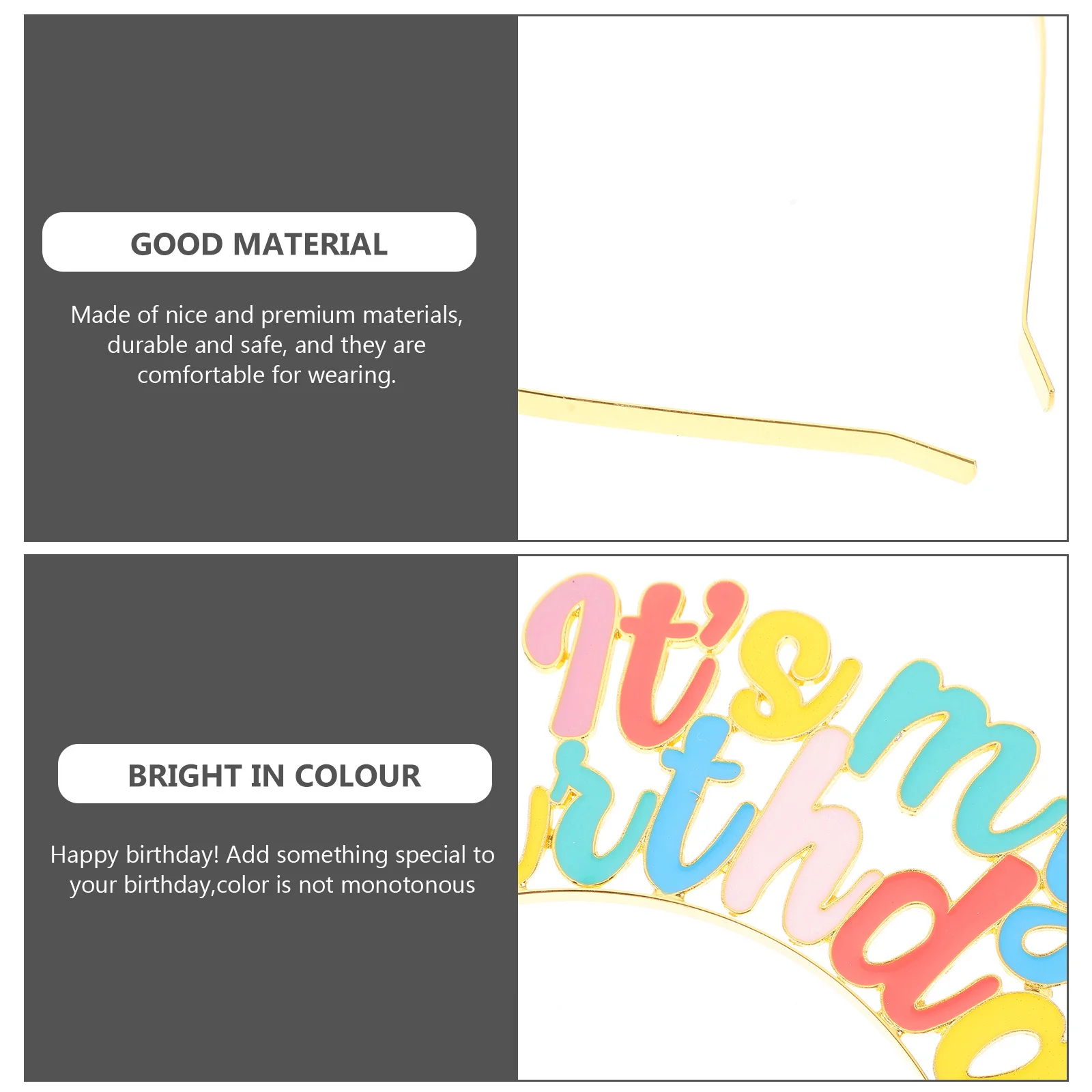 

1 шт., повязка для волос на день рождения, простые обручи для волос, красочные вечерние головные уборы для девочек и мальчиков, повязка для волос на день рождения, красочная одежда для волос