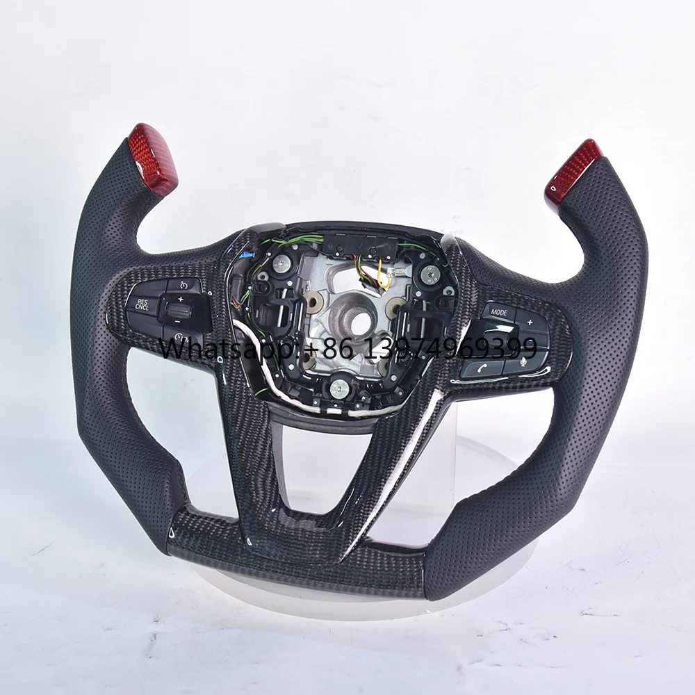 For BMW E60 E66 E84 E90 E87 F18 F02 G38 F30 F07 M1 M2 M3 X1 X5 MINI R56Carbon Fiber Leather Steering Wheel Modification in Stock