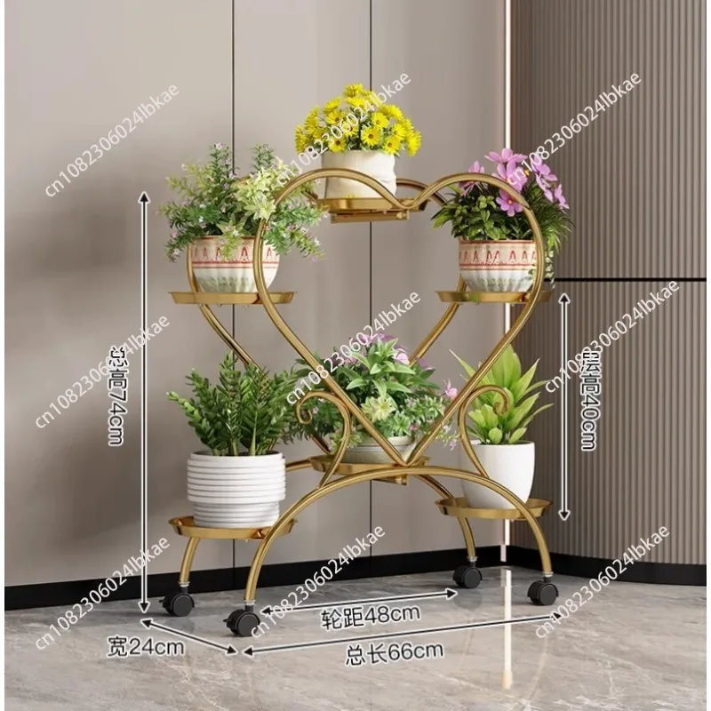 Rak Tanaman Logam 6 Tingkat, Rak Pajangan Pot Bunga, Rak Penyimpanan Tanaman Dalam Ruangan Untuk Rumah, Balkon, Ruang Tamu, Patio, Taman