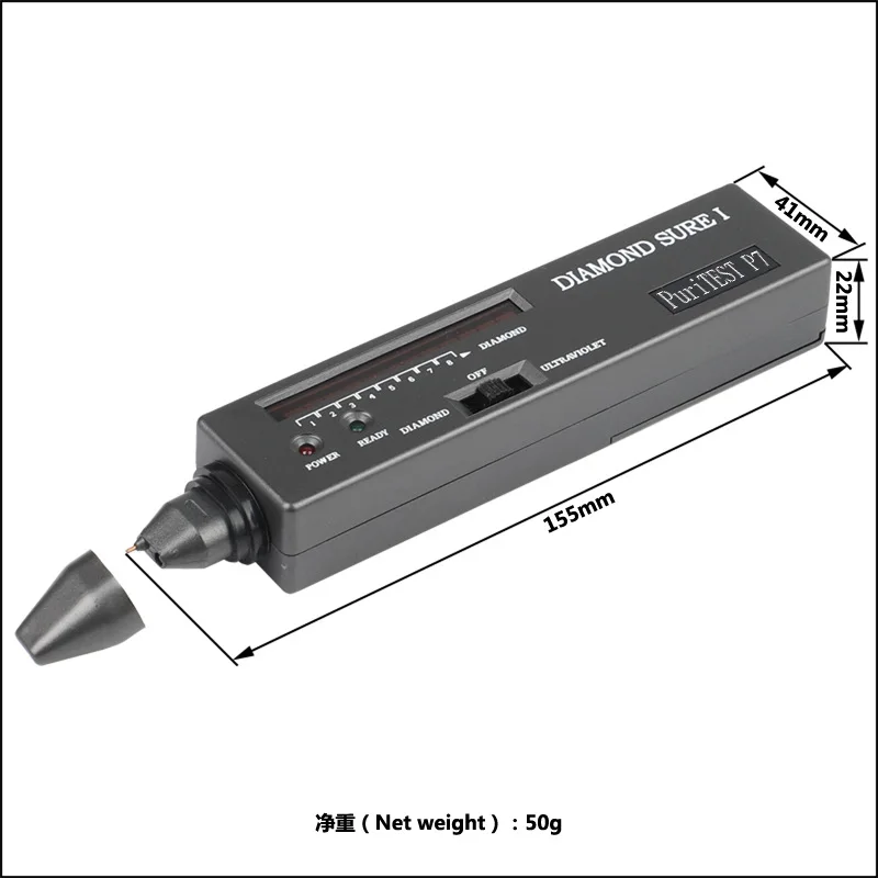 DJMAX Professional High Accuracy Diamond Tester 2 / 3 Gemstone Gem Selector Jewelry Watcher Tool LED Diamond Indicator Test Pen