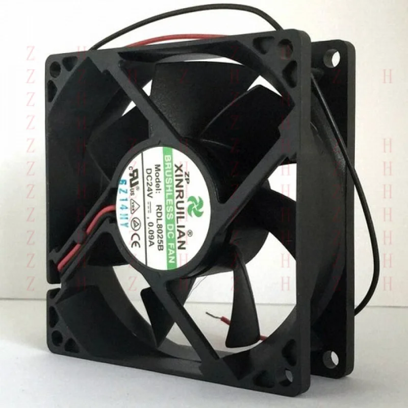 XXZ FOR   8cm 24V cooling fan 80mm RDL8025B 8025 DC 24V 0.09A 2Line cooling fan 80*80*25MM