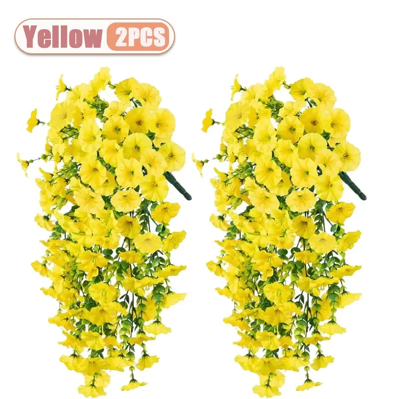 2-8PCS Indoor Outdoor Kunstmatige Morning Glory Muuropknoping Faux Bloemen Home Decor Tuin Bloemstuk Decoraties - afbeelding 1