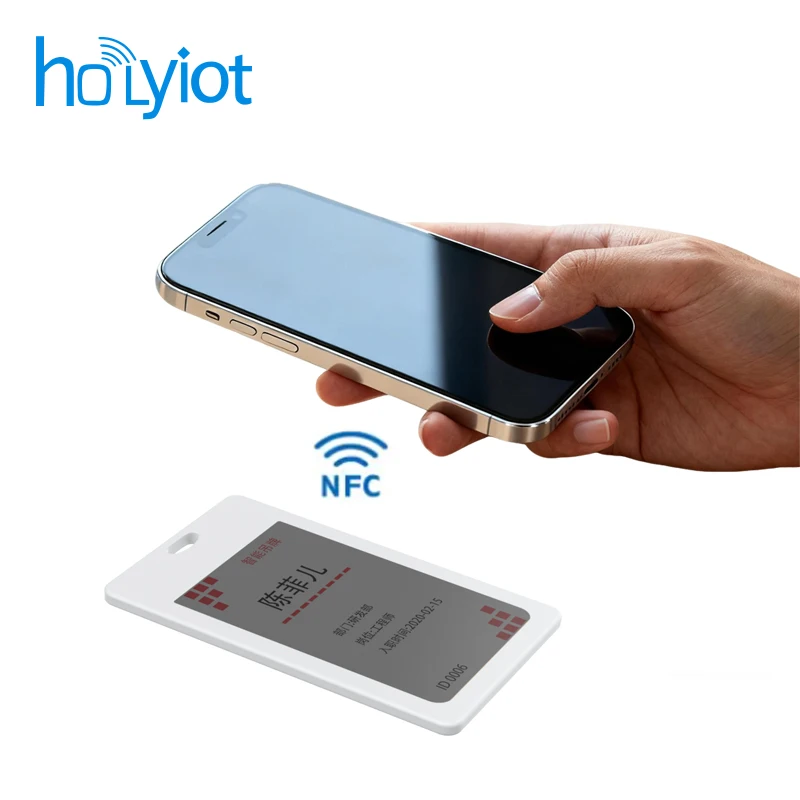 

3.98Inch E-Paper Display Editable E-Ink Screen NFC Employee Badge Exhibitor ID Card Electric Shelf Lable E-paper Display Tag ESL