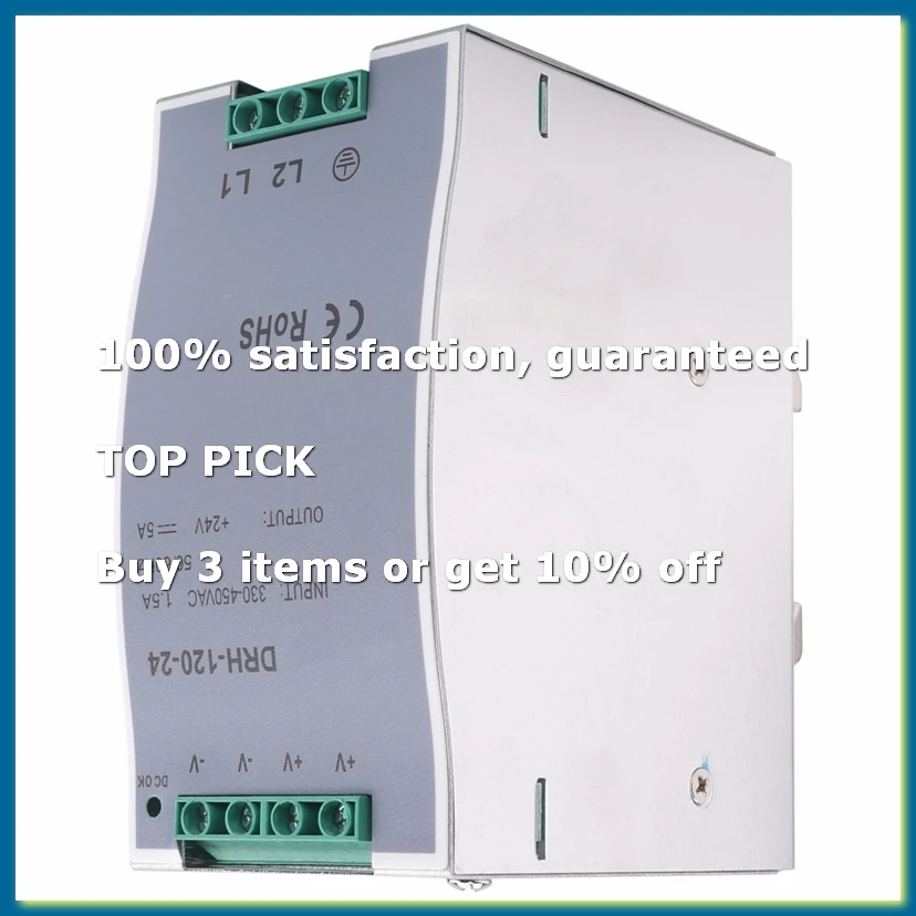 ●DRH-120-24 Switching Power Supply 380AC 120W Single Output 24V Industrial Din Rail Power Supply Switch