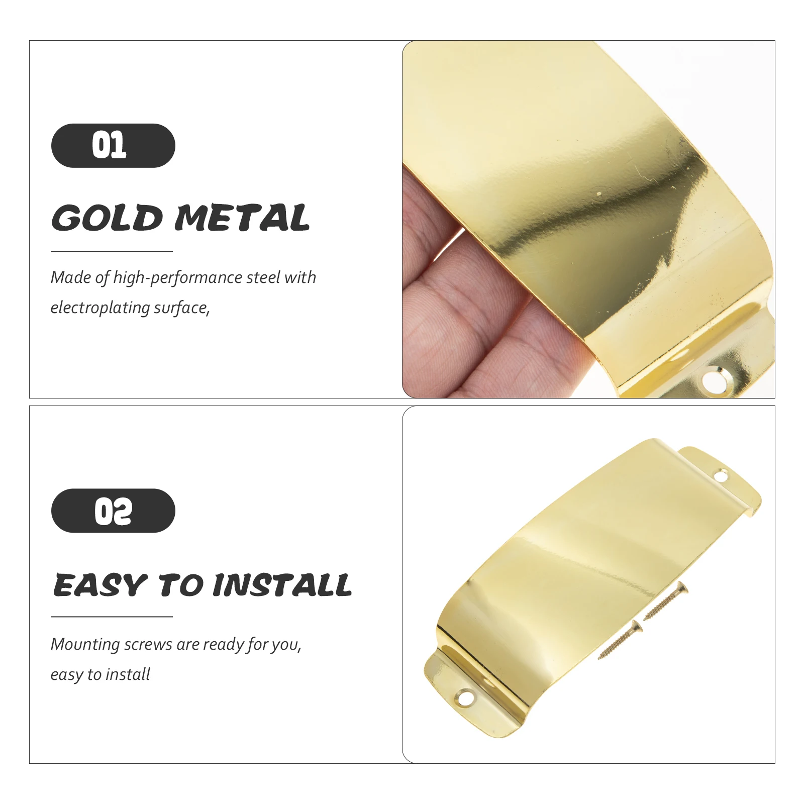 

Bass Bridge Protective Cover Guitar Pickup Vintage Precision Professional Golden
