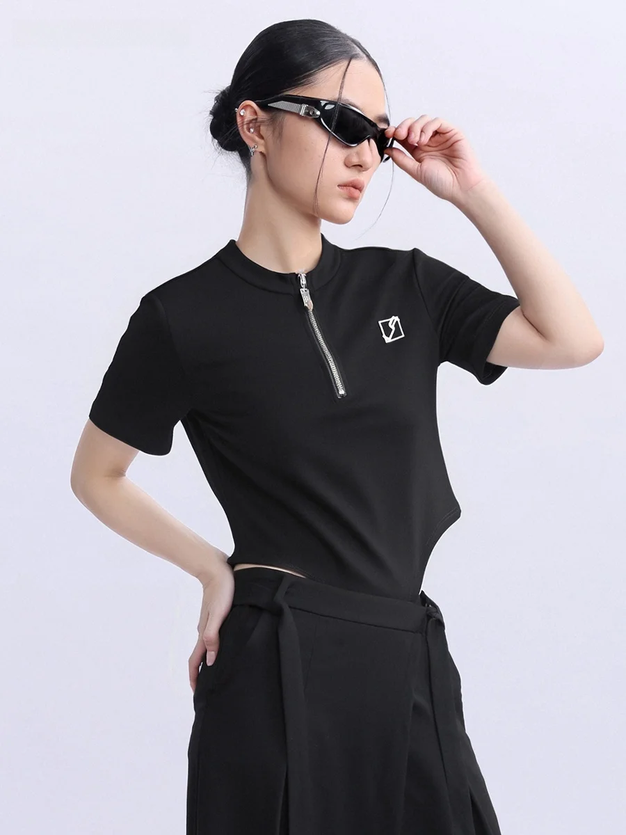 

Летний новый трикотажный топ La Pargay в стиле casual для женщин, тонкий, повседневный, с круглым вырезом...