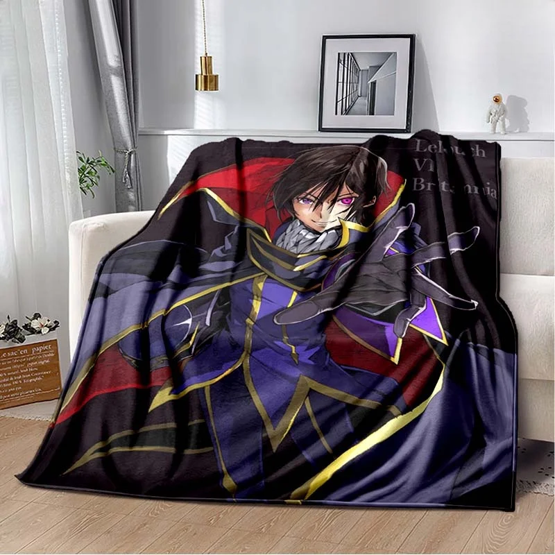 Fashion Anime Blanket Sofa Winter CODE GEASS Warm Bed Fleece Custom Nap Home Fluffy Soft Blankets King Size Microfiber Bedding