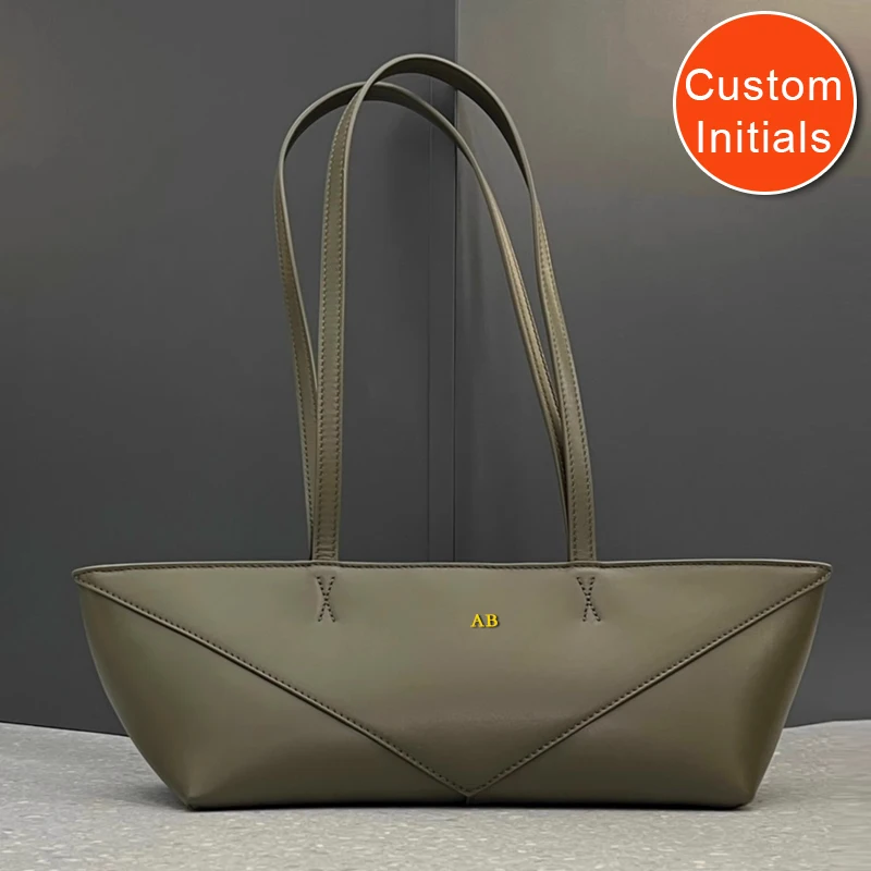 

Сумки из натуральной яловой кожи с инициалами на заказ для женщин, роскошные дизайнерские сумки и кошельки, новинка 2025 года, дизайн подмышками на плечо