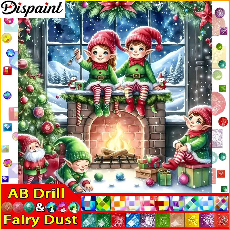 Dispaint Fairy Dust AB Diamond Painting Full Square/Round Drill 5D DIY