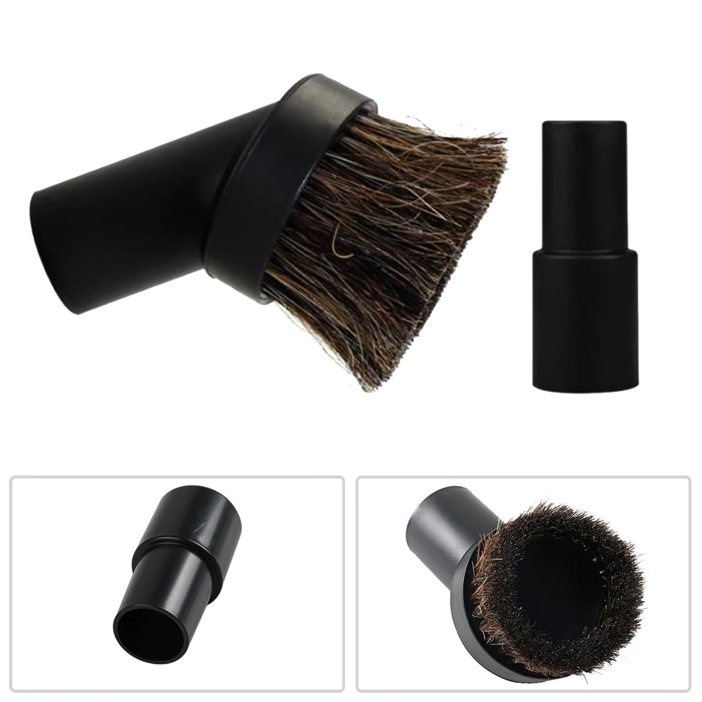 3.6cm Universal Long Horse Hair Round Brush Vacuum Cleaner Brush Crevice Attachment With Converting  Adapter 32mm To 35mm