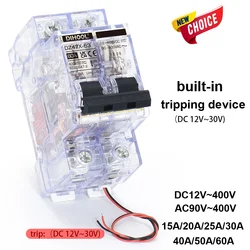 DC AC Circuit Breaker 10A 16A 20A 32A 40A 63A 400V with Electric Trip Release Overload Short Circuit Disconnect Switch
