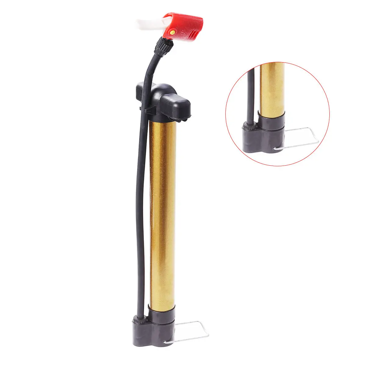 

Portable Bike Pump with Long Aluminum Barrel Lightweight Air Inflator for Bicycle Vehicle Ball Balloon Multi-Valve Cycling Pump