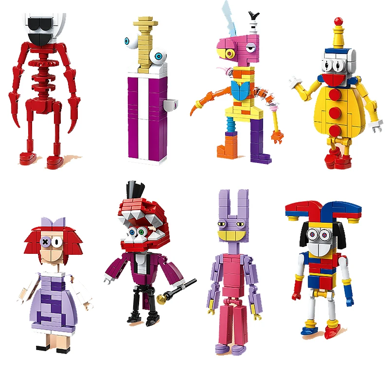 Incrível Digital Circus Building Block para Crianças, MOC Bricks, Coringa Coelho, Modelo DIY, Brinquedos Novidade, Presentes para Meninos e Meninas