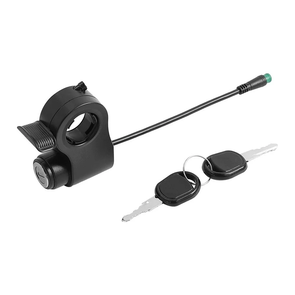 Plastic Electric Scooter Throttle Metal Waterproof Plug Thumb Throttle Black Key Lock for KUGOO KukirinG2 Pro/G2 Max