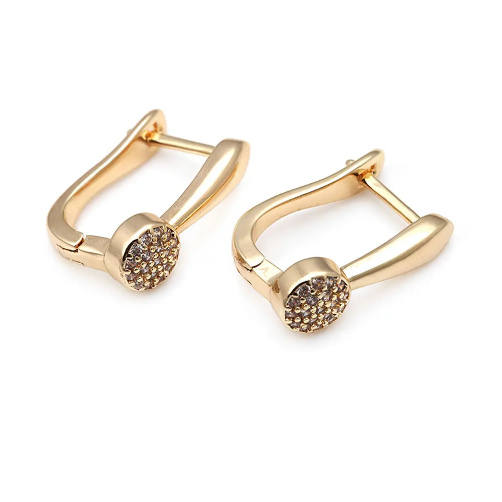 18K Gold Color Brass Round Heart Earrings Hooks Women's Earrings High Quality Diy Jewelry Accessories Rosediy official-website