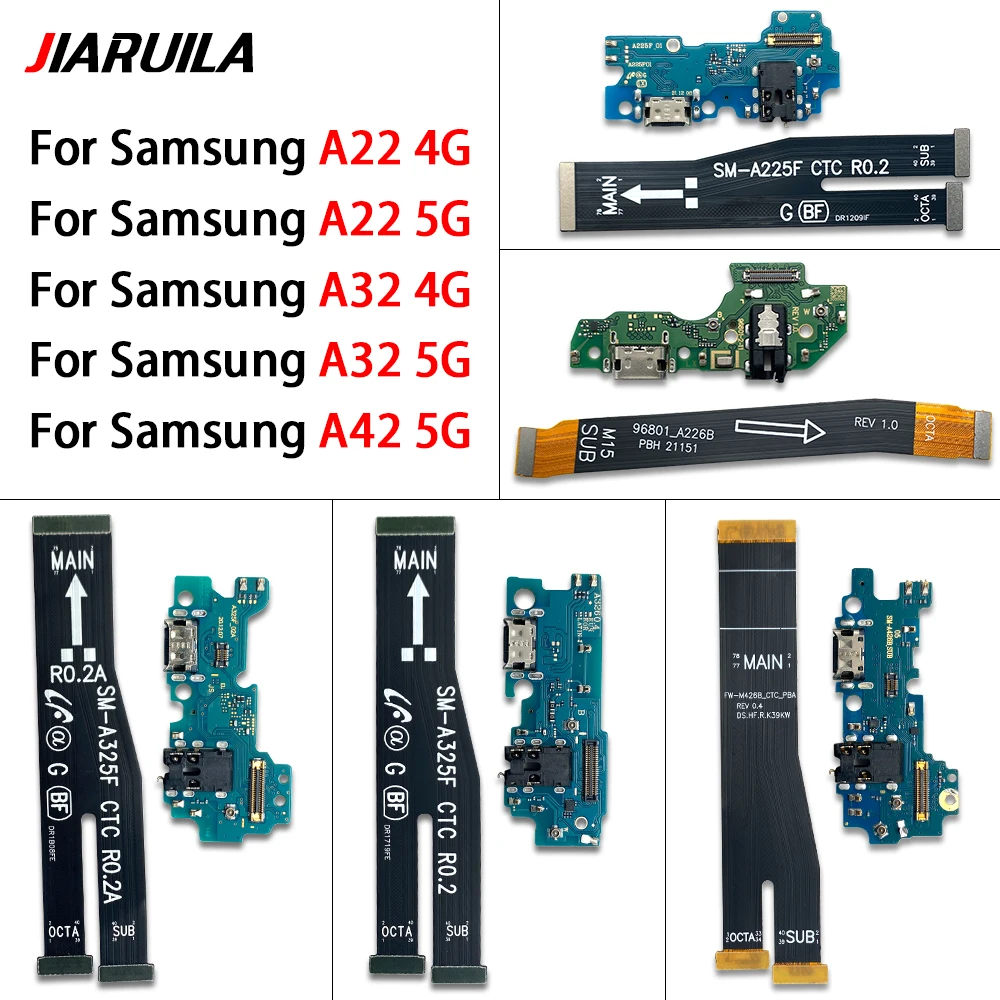 

Tested USB Charging Flex Cable For Samsung A22 A32 A42 4G 5G A225F A226 A325F A336 A426 Charger Port Dock Connector Flex