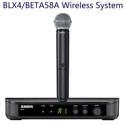 BLX24 B58 Wireless Vocal Microphone BLX4 BETA58A UHF System Kit Handheld Mic For Karaoke Stage Performanc Church Speech