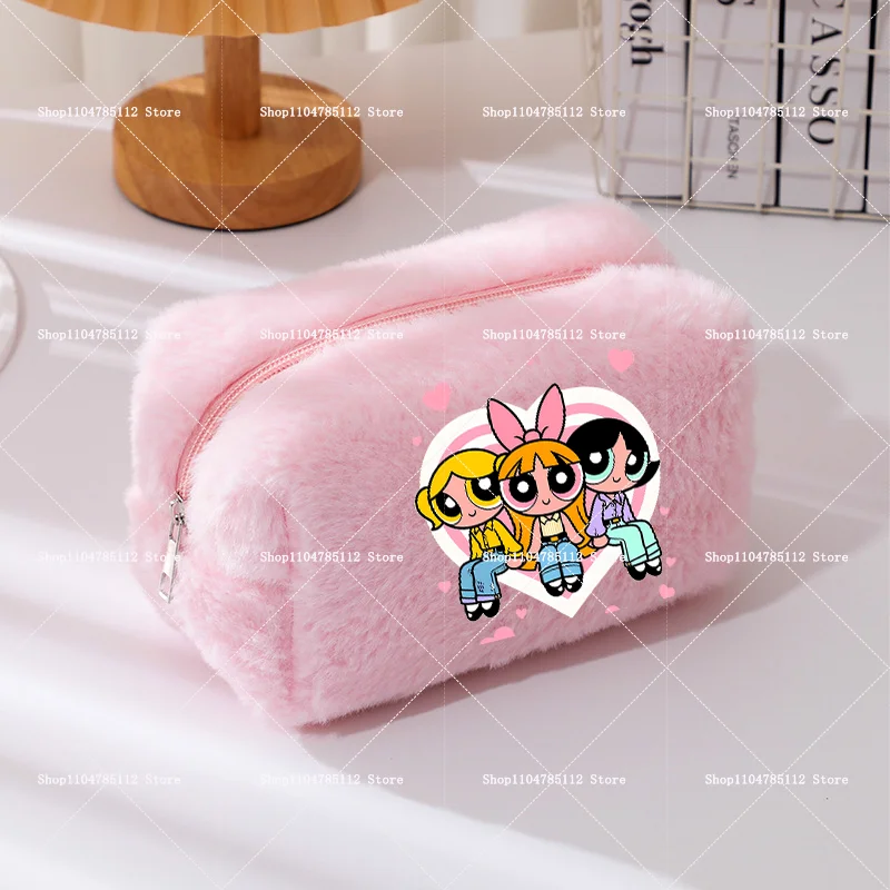 The Powerpuff Girls Makeup Bag Bubbles Cartoon Printed Cosmetic Bags Women Portable Travel Toiletry Organizer Storage Pouch Gift view 3