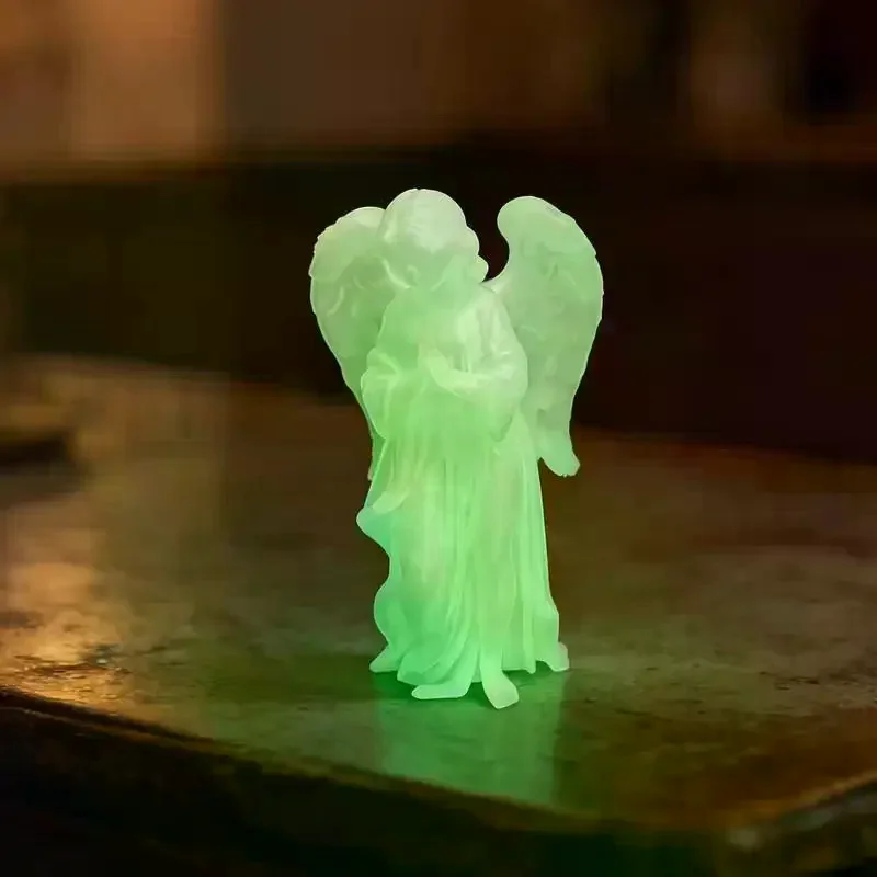 Illuminated Fairy Angel Figurines for a Serene and Peaceful Prayer Atmosphere at Home