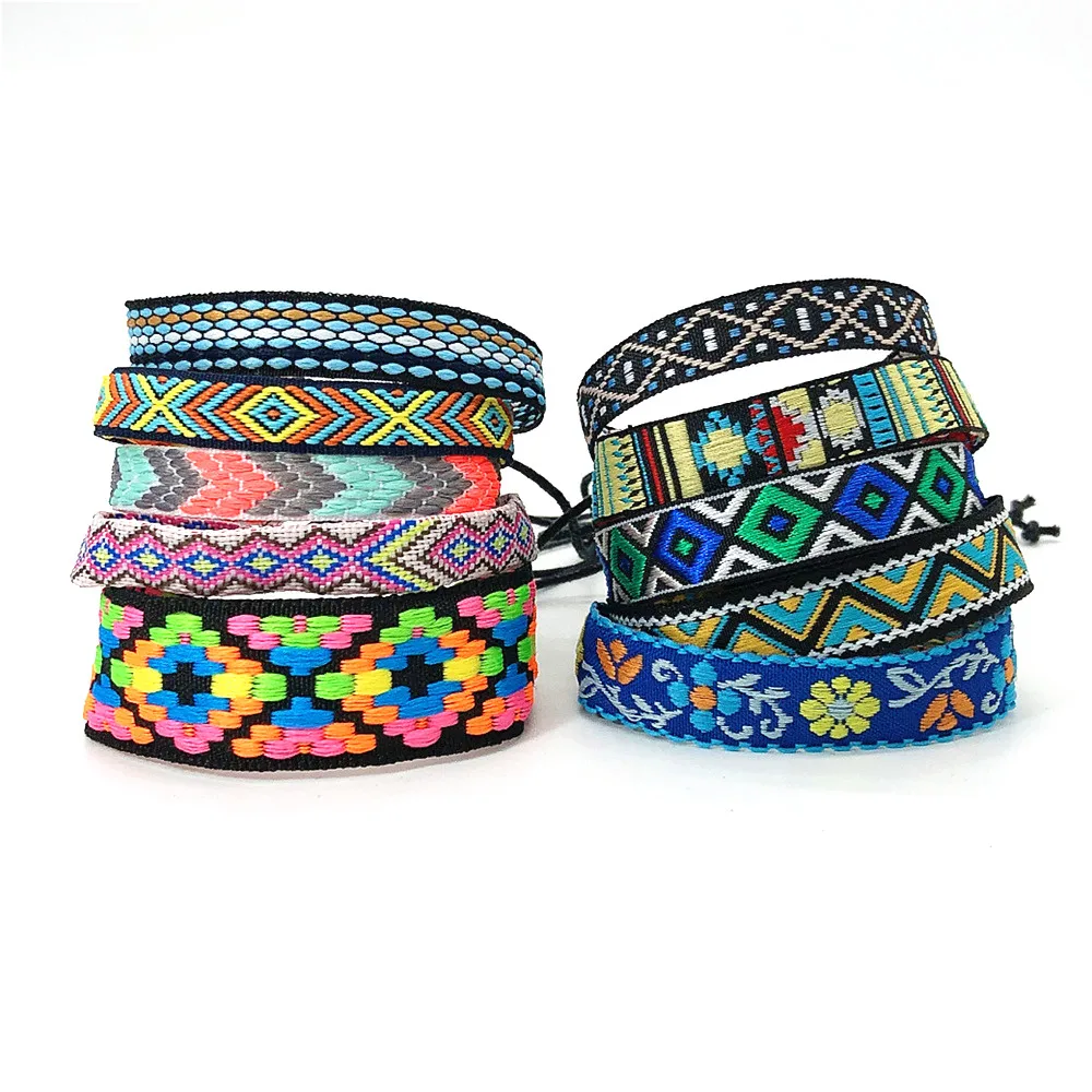 10pcs/Set Fashion Trendy Colorful Boho Bohemia Ethnic Wrap Couple Men Bracelet For Woman Bracelets Bangles Jewelry Set Wholesale