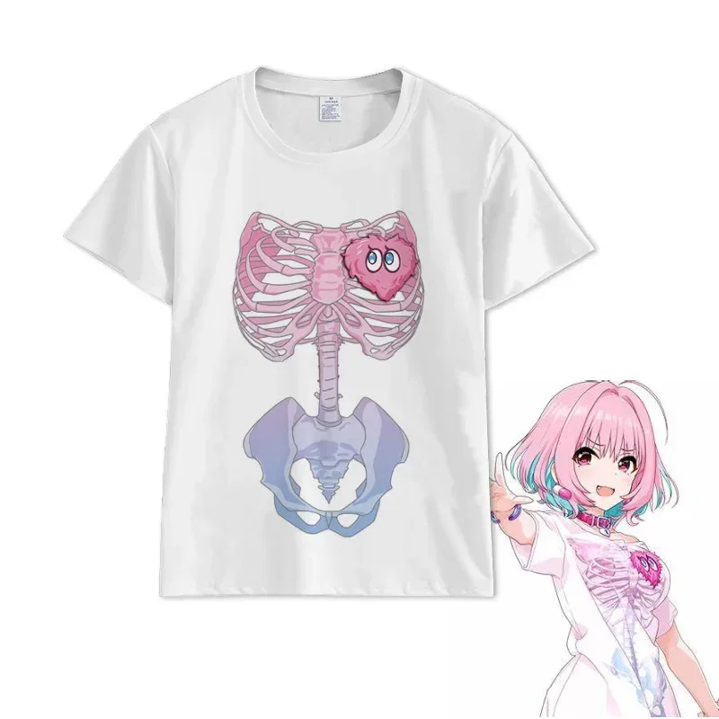 

Anime Yumemi Riamu Cosplay Halloween Costume Shirt Carnival Costumes Girls Women Short Sleeve Tshirt OI7376