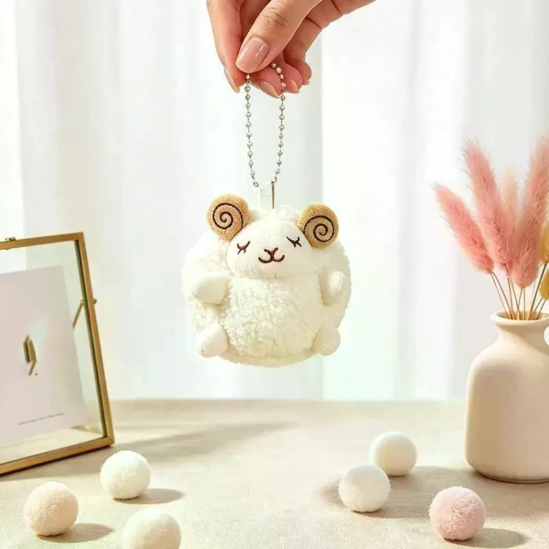 Backpack Decor Sheep Plush Pendant Cute Mini Sheep Plush Pendant Soft Lamb Doll Ornament Keychain For Car Decoration